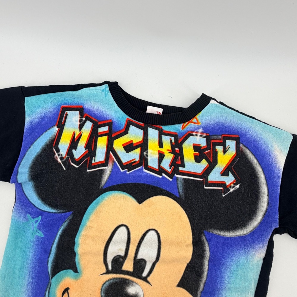 VTG Disney Junior Mickey Mouse Graphic Sweatshirt Kids Size 6 Blue Black